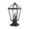 Z-Lite Talbot 3 Light Outdoor Pier Mounted Fixture, Oil Rubbed Bronze And Seedy 579PHBS-SQPM-ORB - alternate 5
